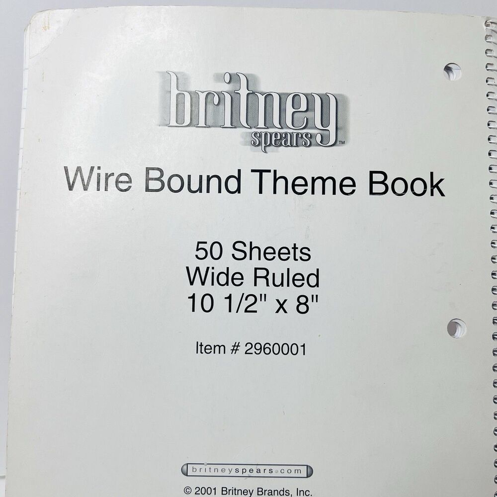 2001 Britney Spears Notebook Y2K Rare Vintage Pop Memorabilia 47 Pages - Picture 4 of 10